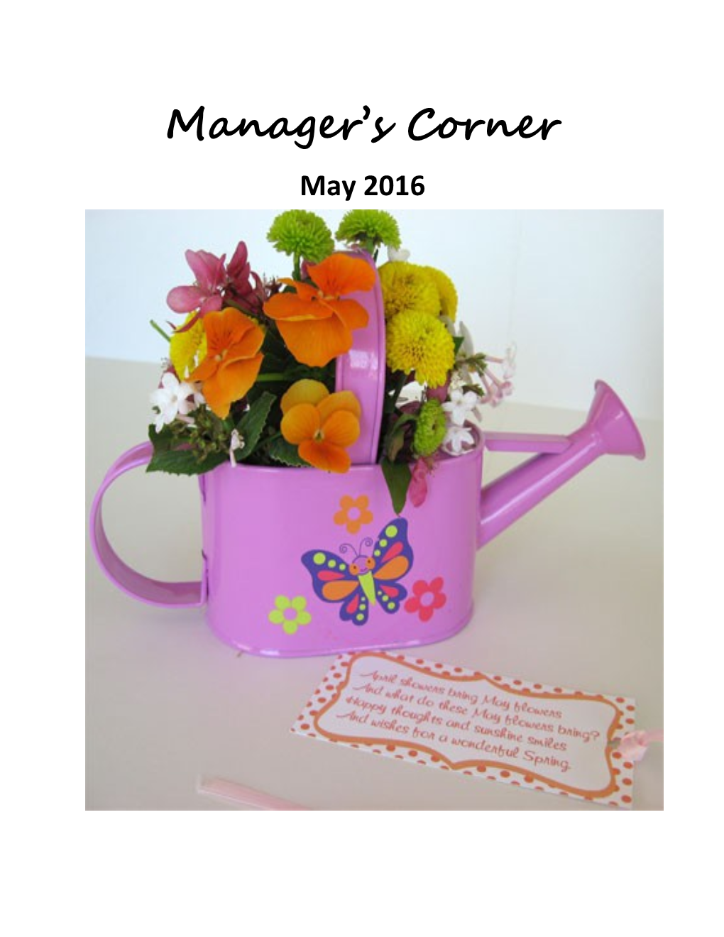 Manager S Corner