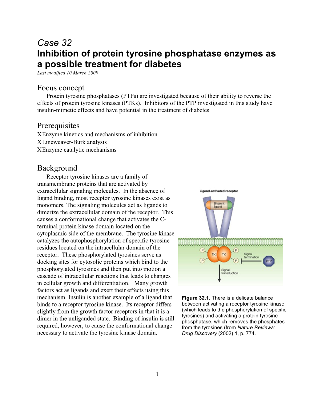 Inhibition of Protein Tyrosine Phosphatase Enzymes As a Possible Treatment for Diabetes