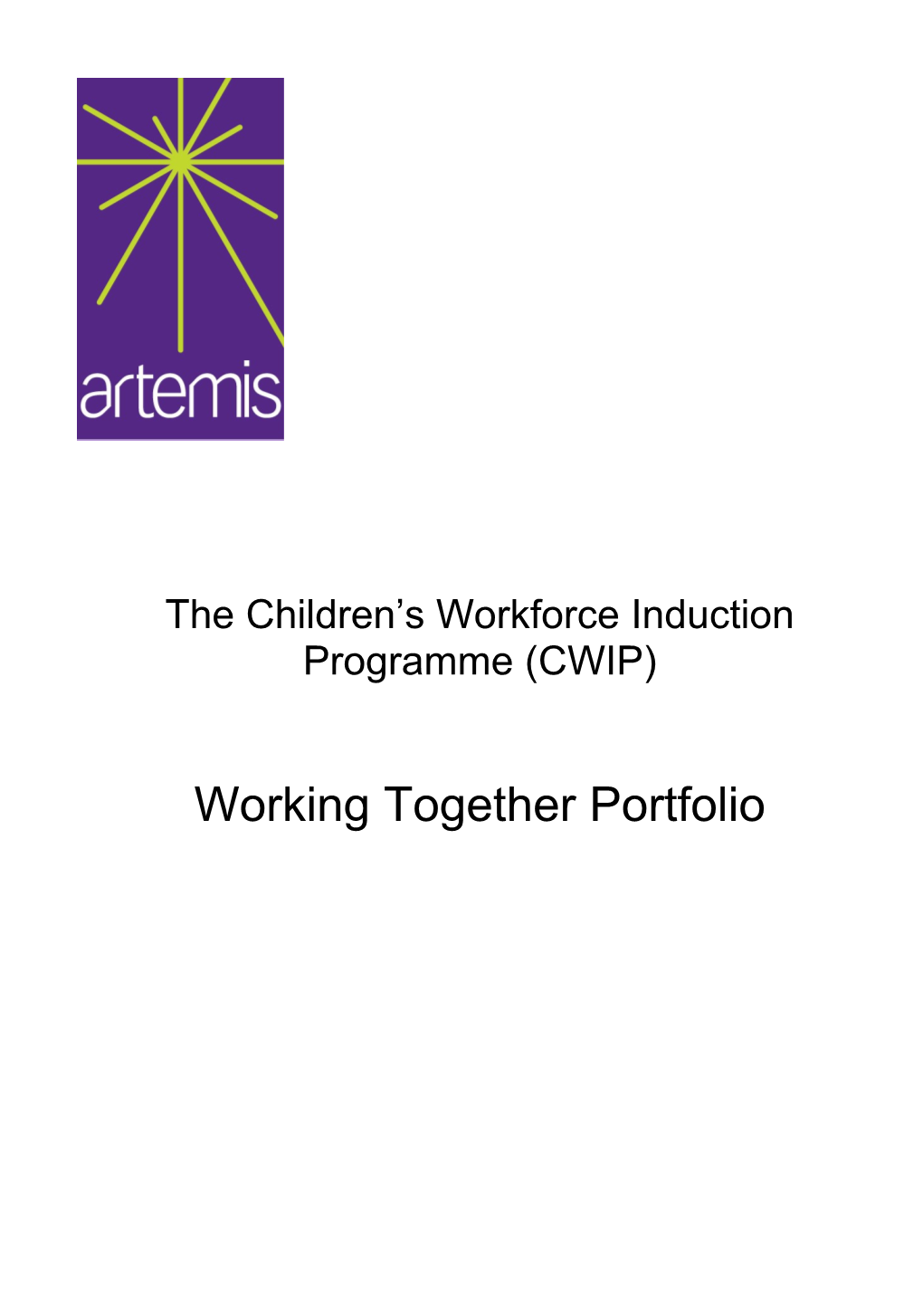 The Children S Workforce Induction Programme (CWIP)