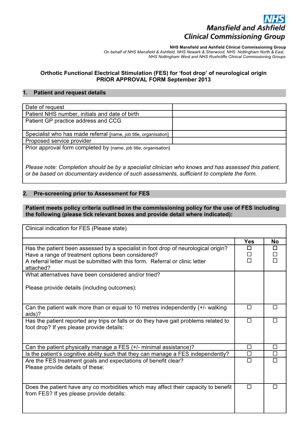 NHS Mansfield and Ashfield Clinical Commissioning Group