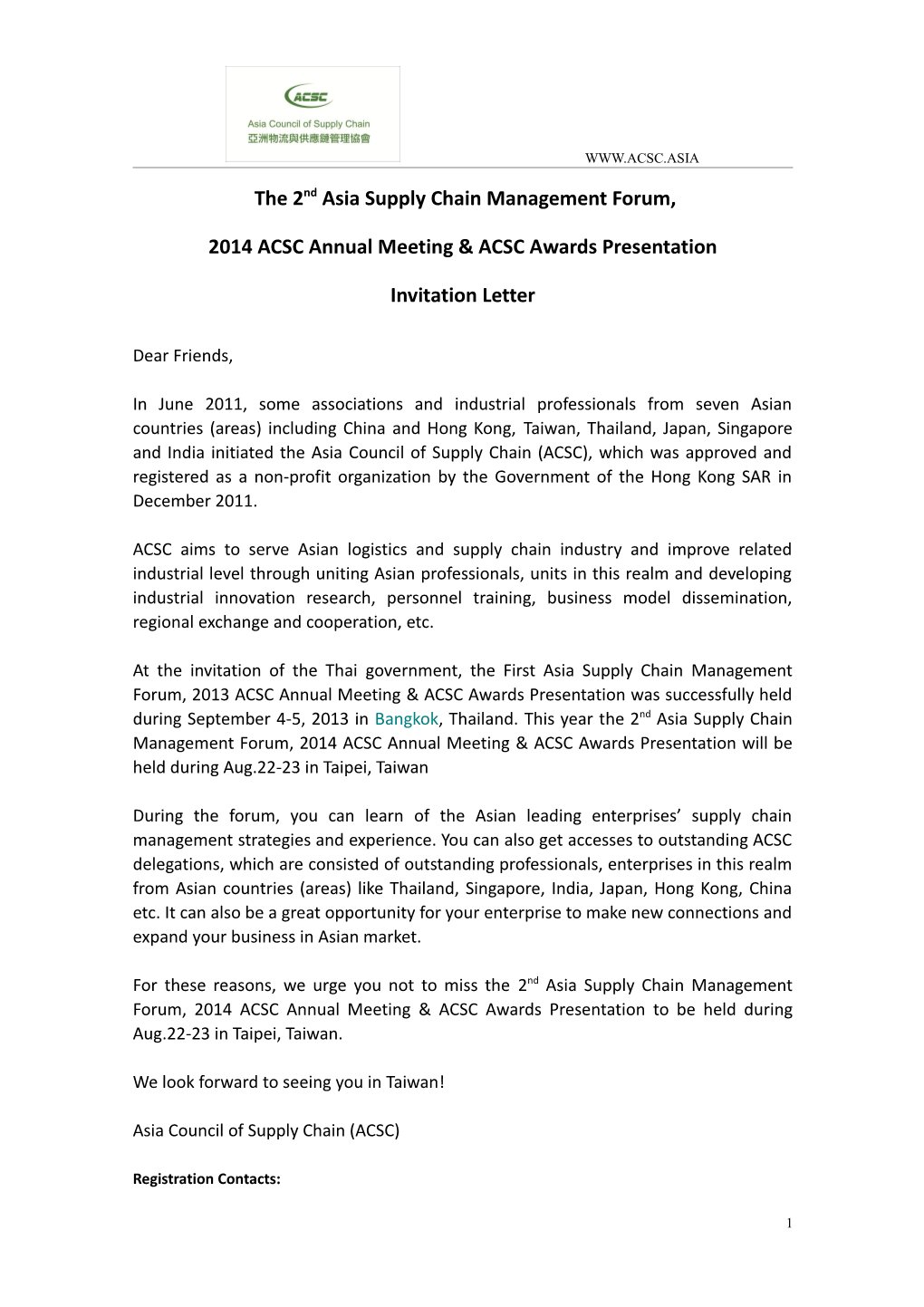 2014 ACSC Annualmeeting & ACSC Awards Presentation