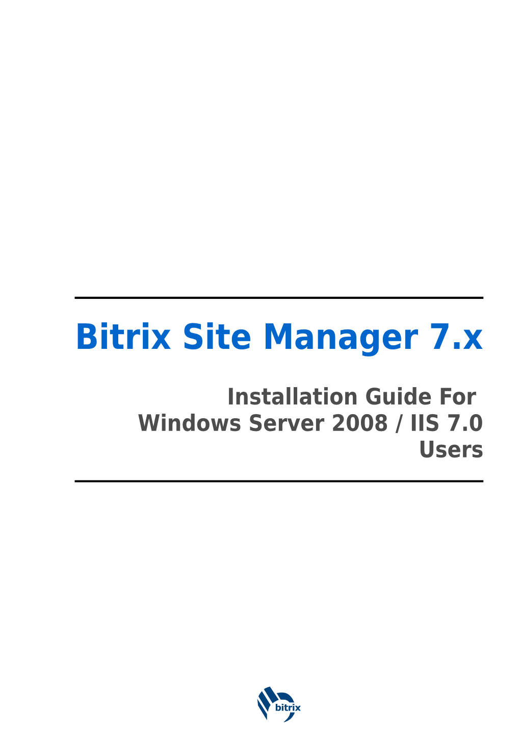 Bitrix Site Manager 7