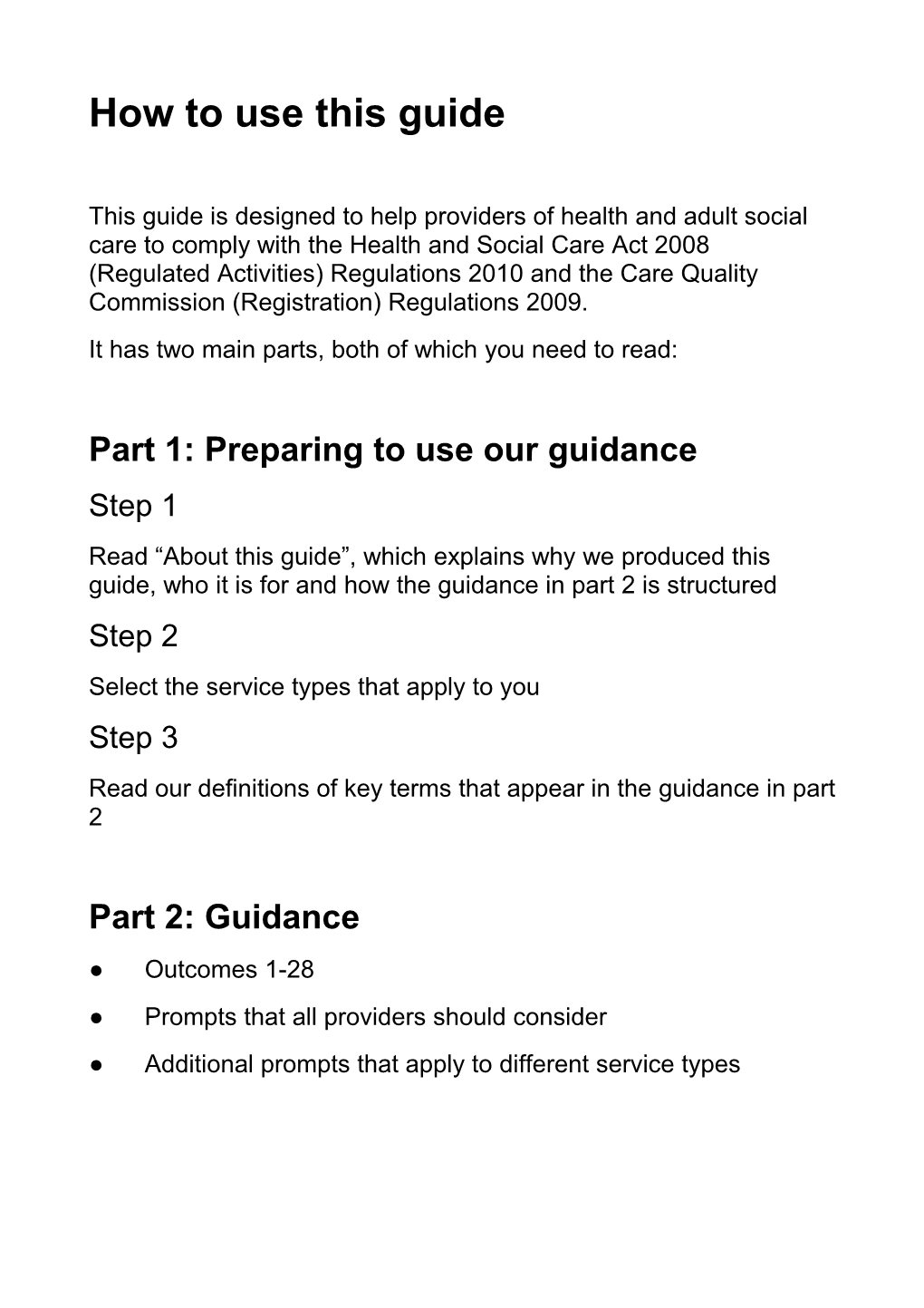Guidance About Compliance: Judgement Framework March 2010