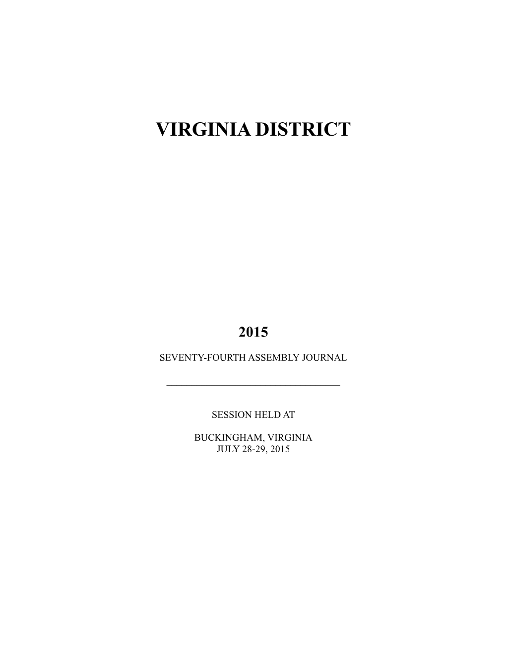 Virginia District