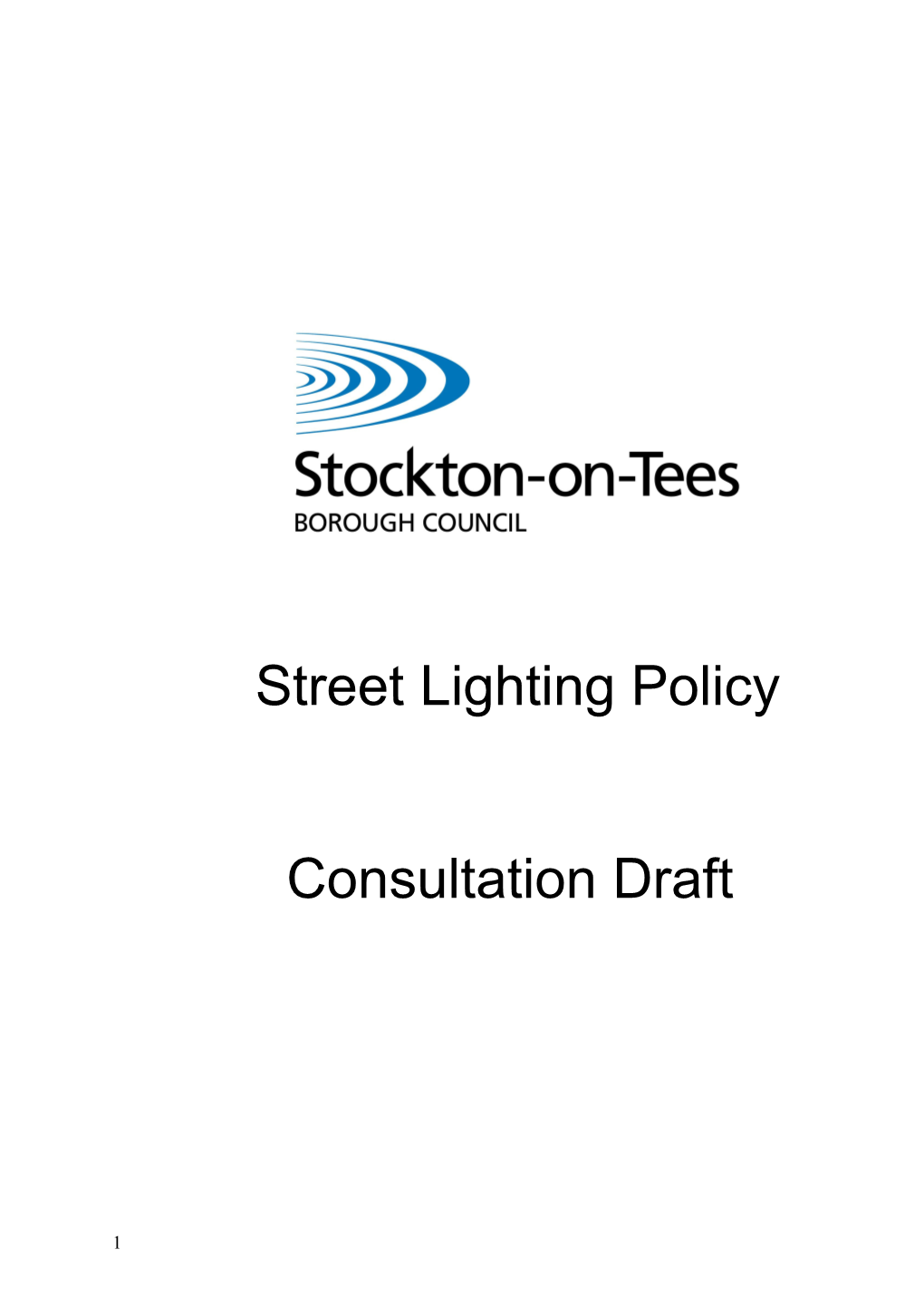 Street Lighting Policy