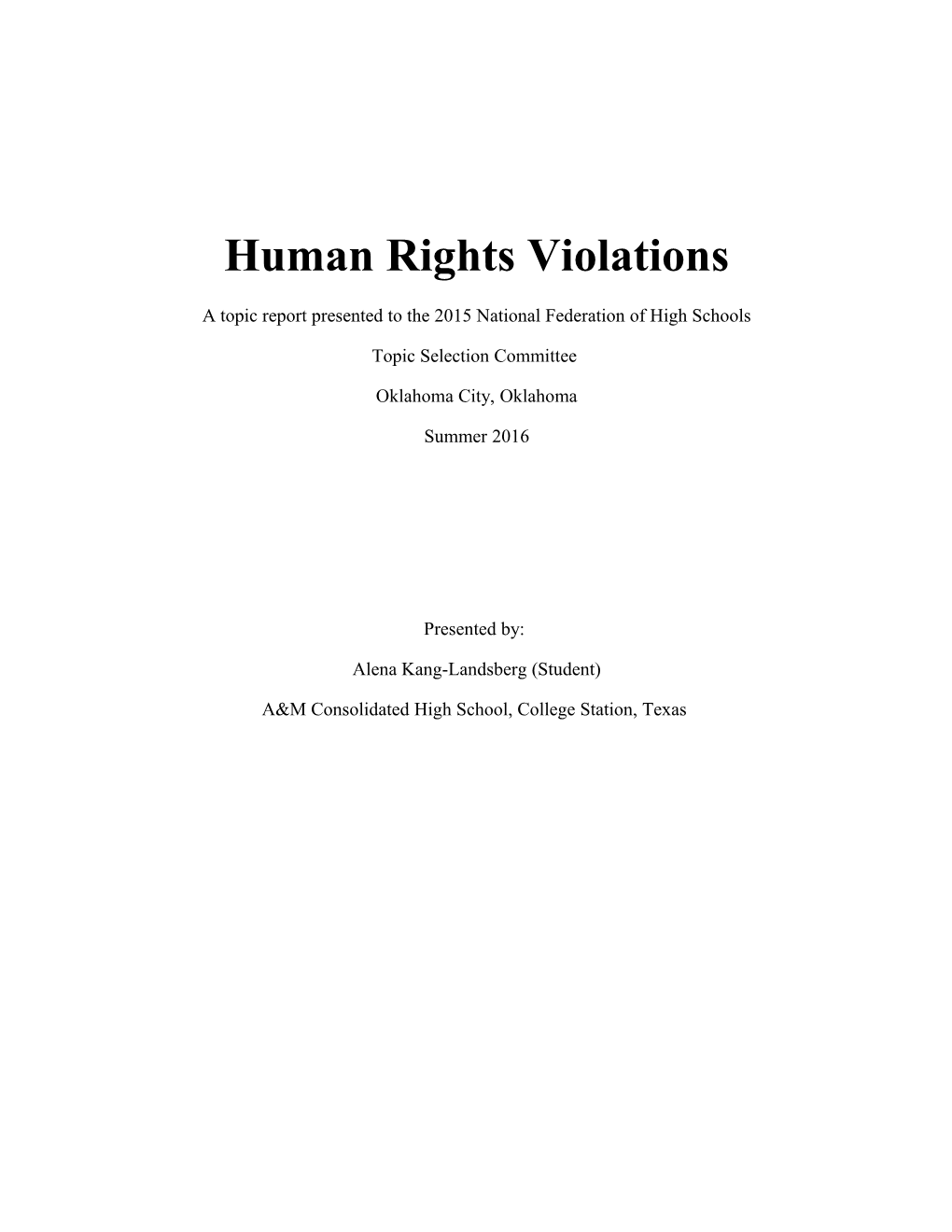 Human Rights Violations