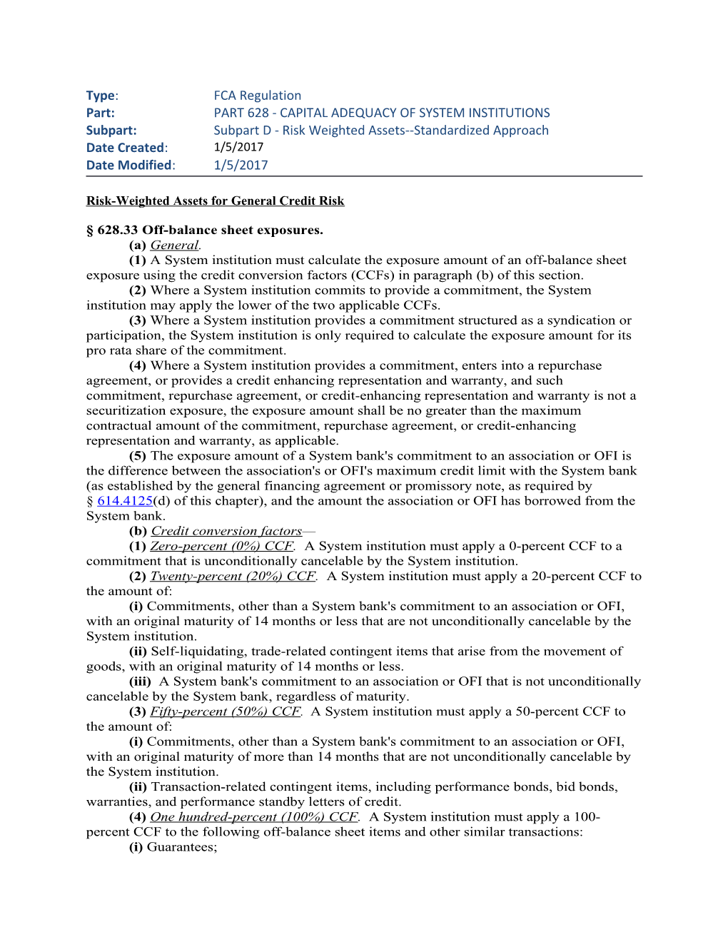 Off-Balance Sheet Exposures