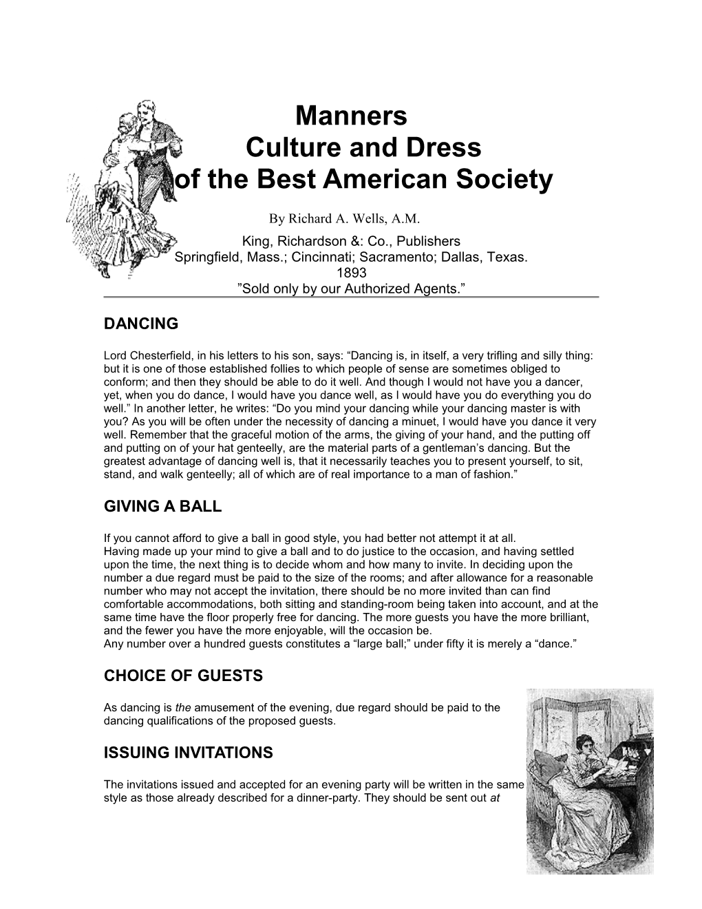 Mannersculture and Dressof the Best American Society