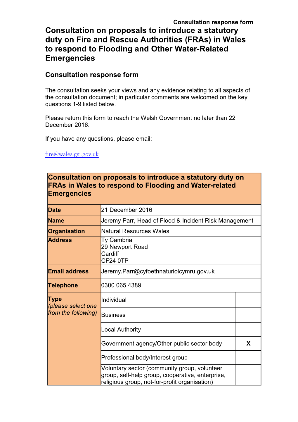 Proposals for a Public Audit (Wales) Bill