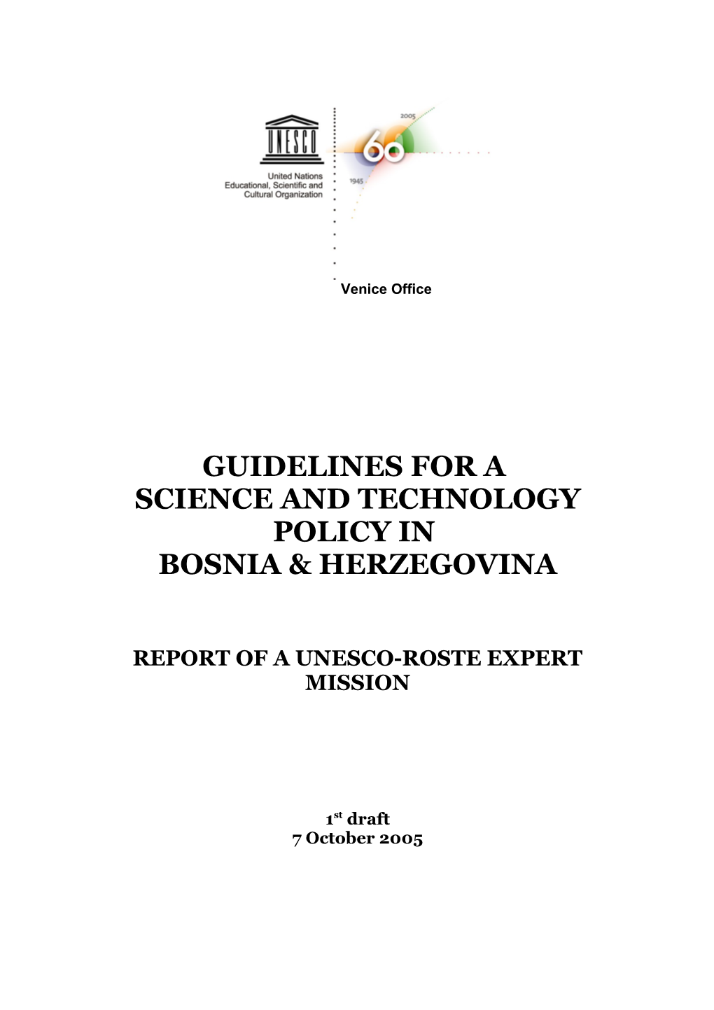Science and Technology Policy In