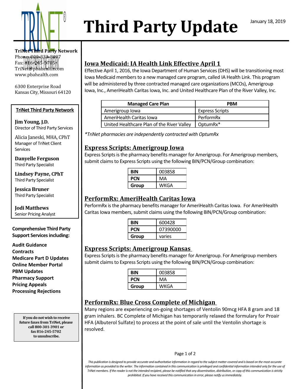 Iowa Medicaid: IA Health Link Effective April 1