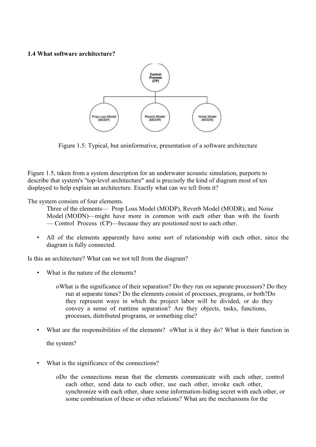 1.4 What Software Architecture?