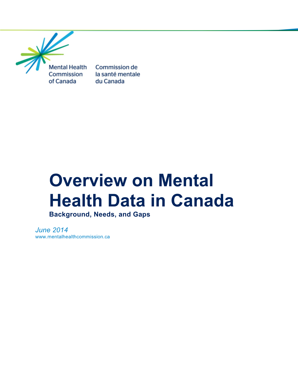 Overview on Mental Health Data in Canada