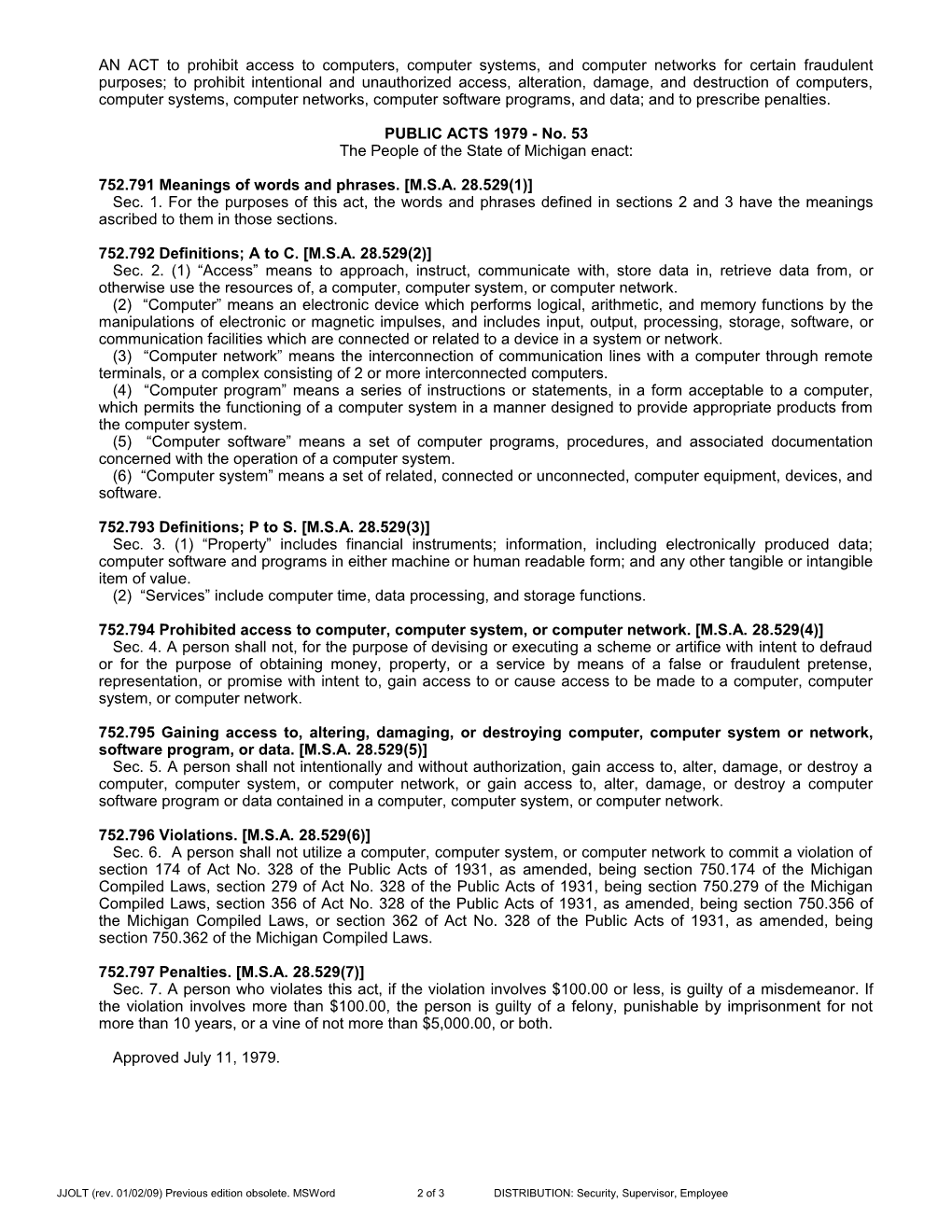 SWSS Profile/Security Agreement FIA-60