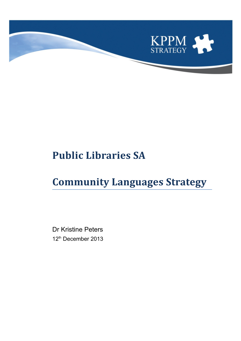 Community Languages Strategy
