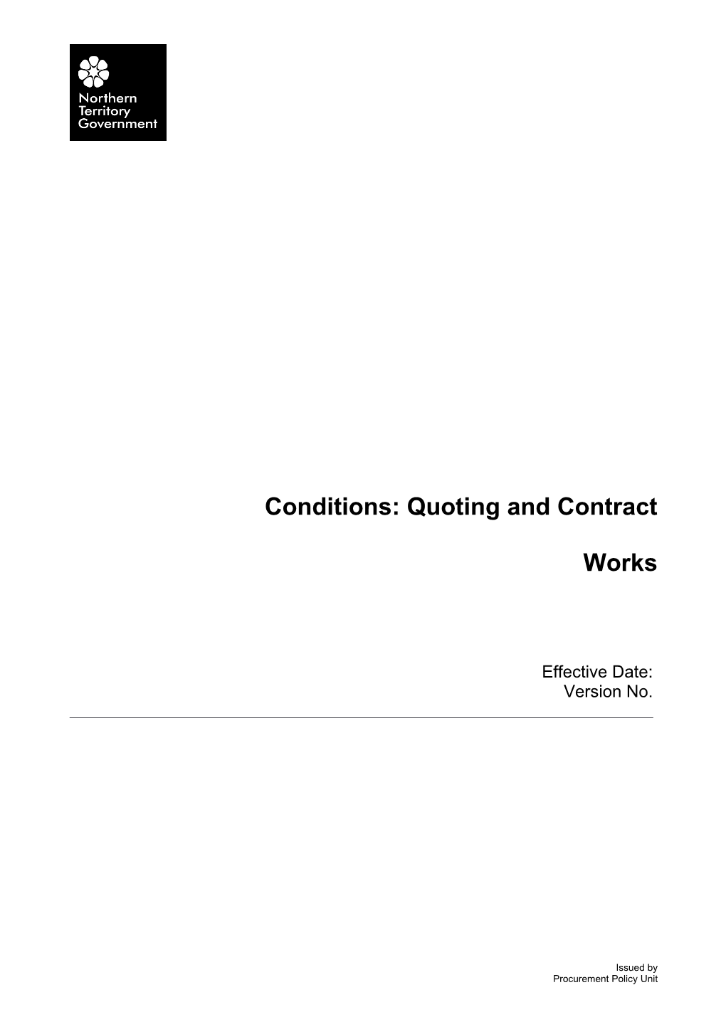 Conditions of Quoting and Contract - V 4.1.01 (November 2010)