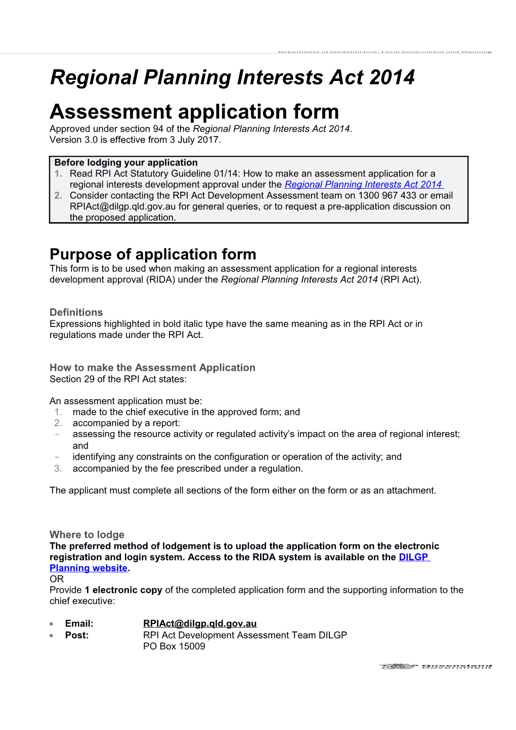 Regional Planning Interests Act 2014