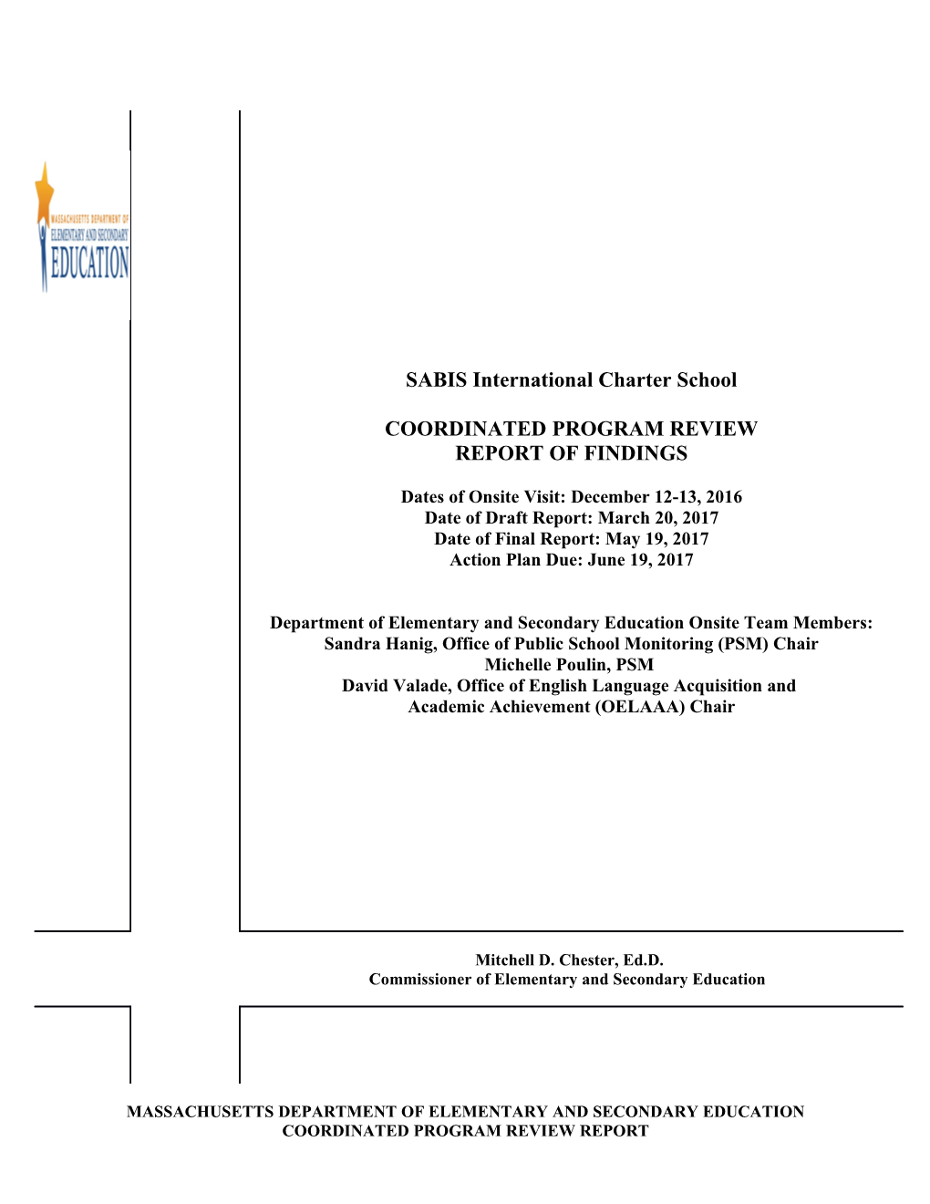 Sabis International Charter School CPR Final Report 2017