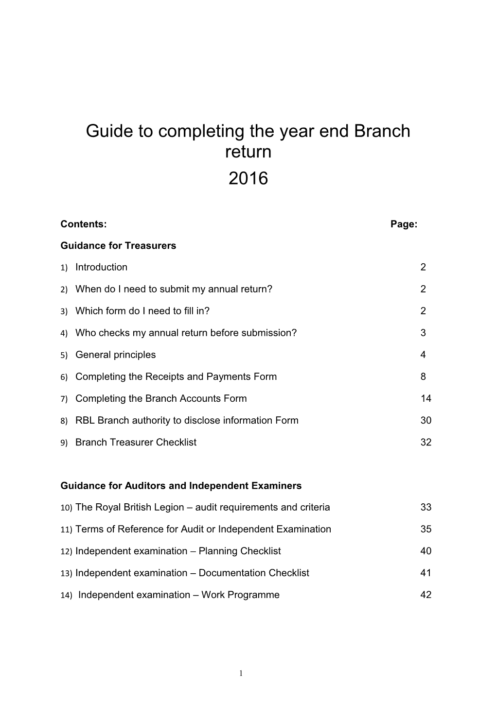 A Guide for RBL Branches to Fill in and Submit Year End Accounts