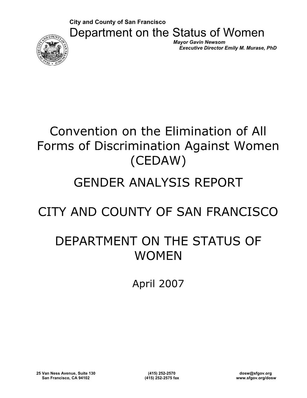 San Francisco Department on the Status of Women