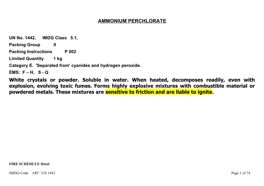 Ammonium Perchlorate