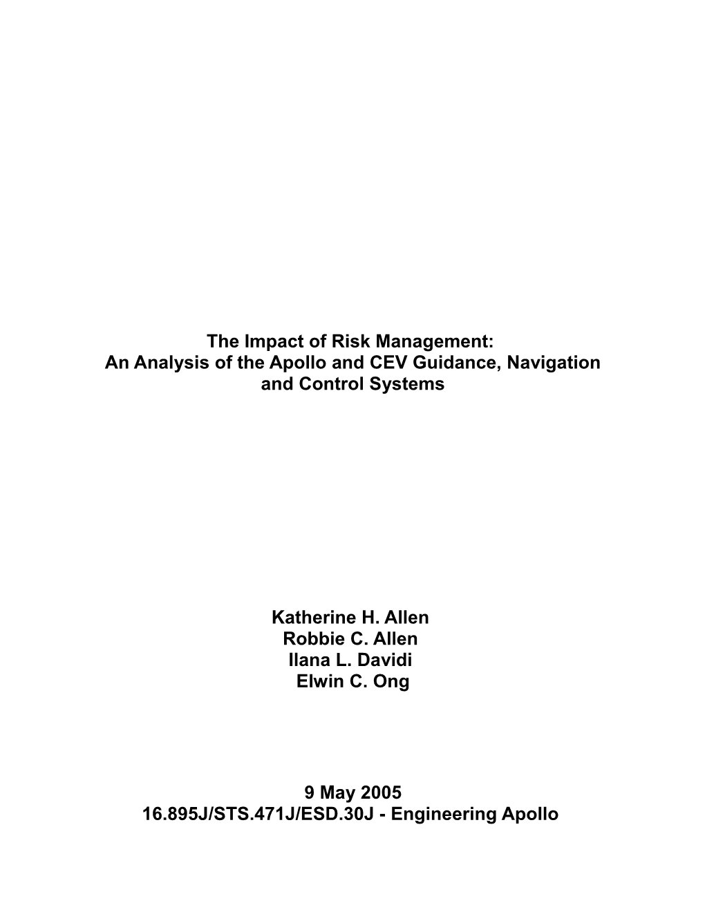 The Impact of Risk Management