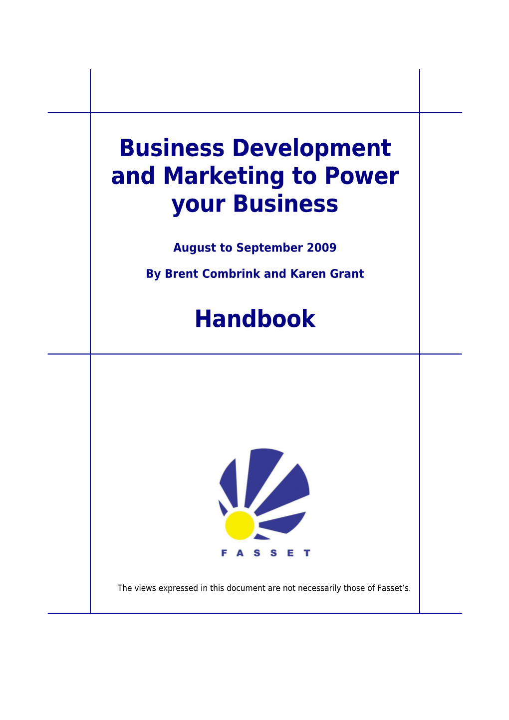Business Development & Marketing