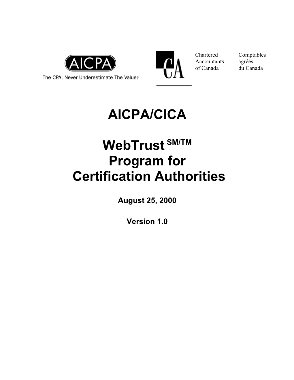 AICPA/CICA Catrust