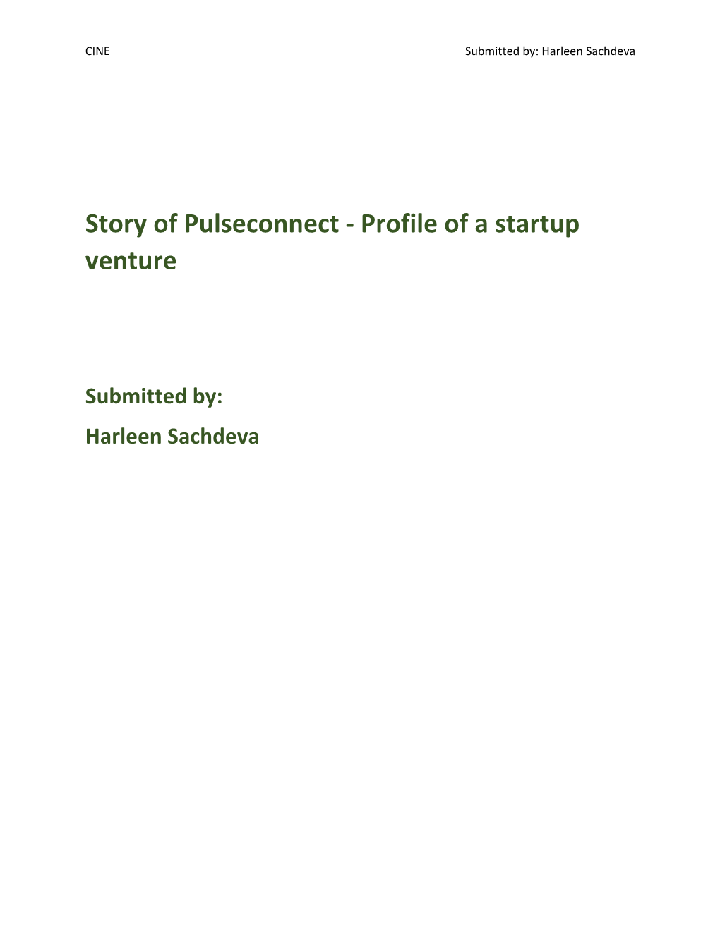 Story of Pulseconnect - Profile of a Startup Venture