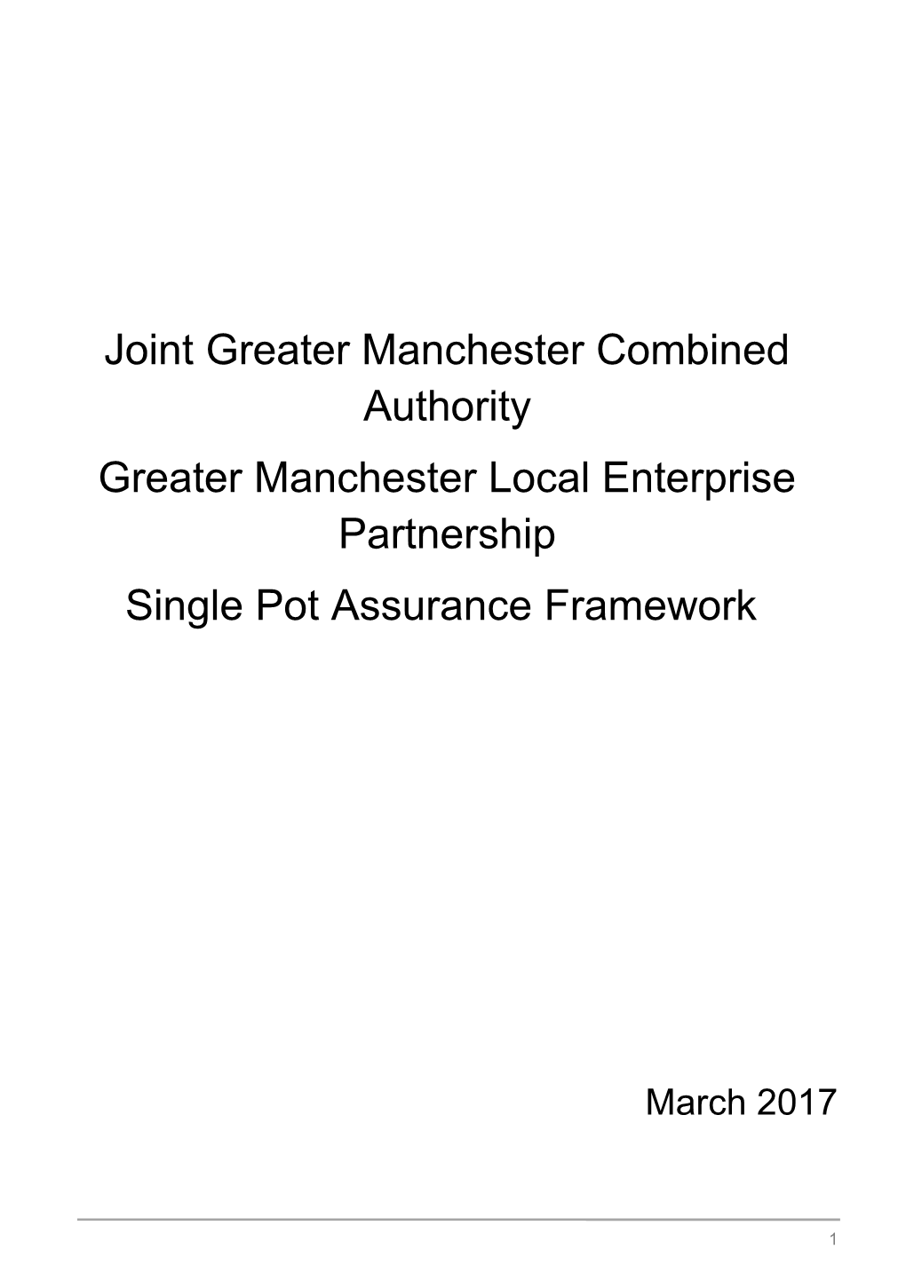 Joint Greater Manchester Combined Authority