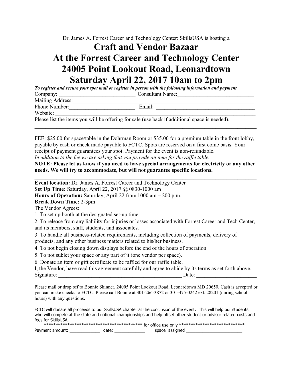 Dr. James A. Forrest Career and Technology Center: Skillsusa Is Hosting A