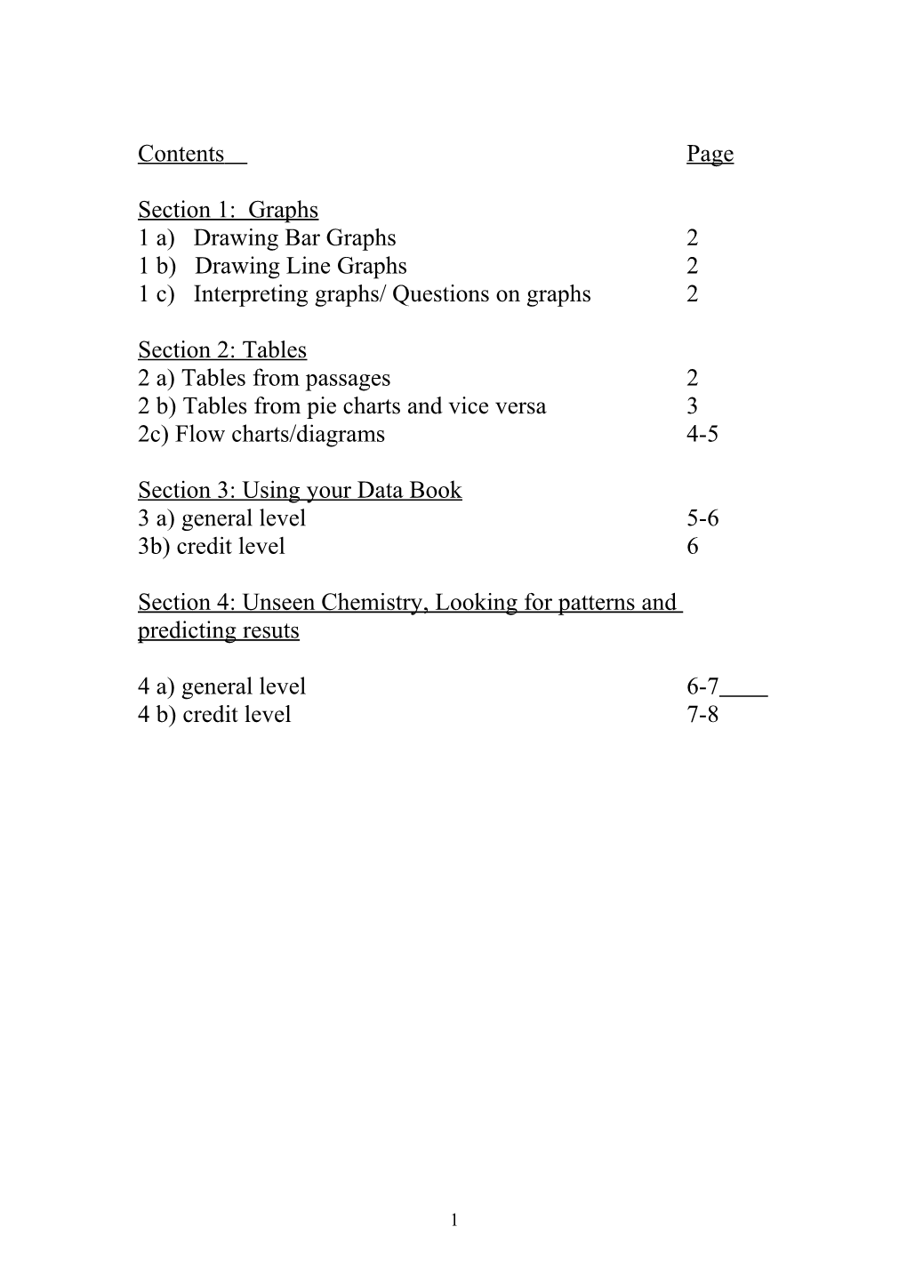 Section 1: Graphs