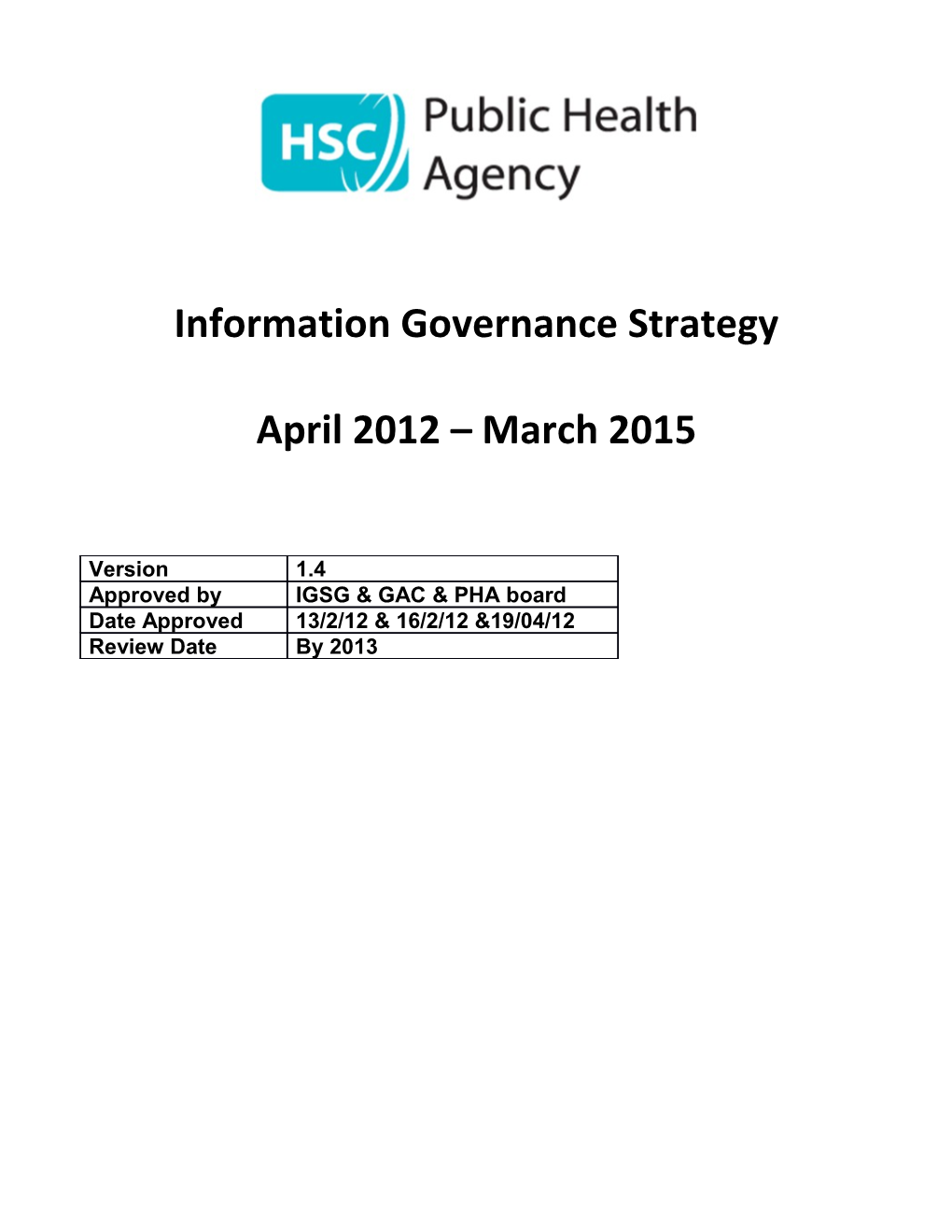Information Governance Strategy