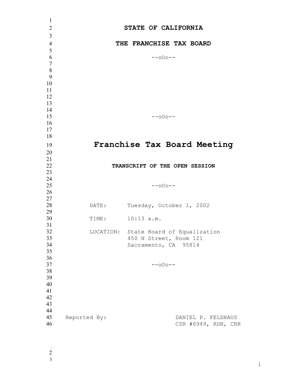 The Franchise Tax Board