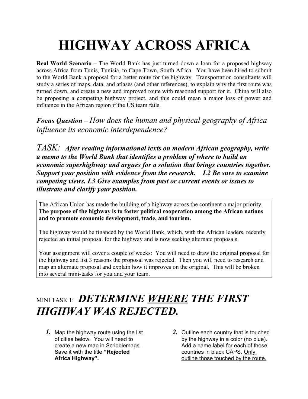 Highway Across Africa