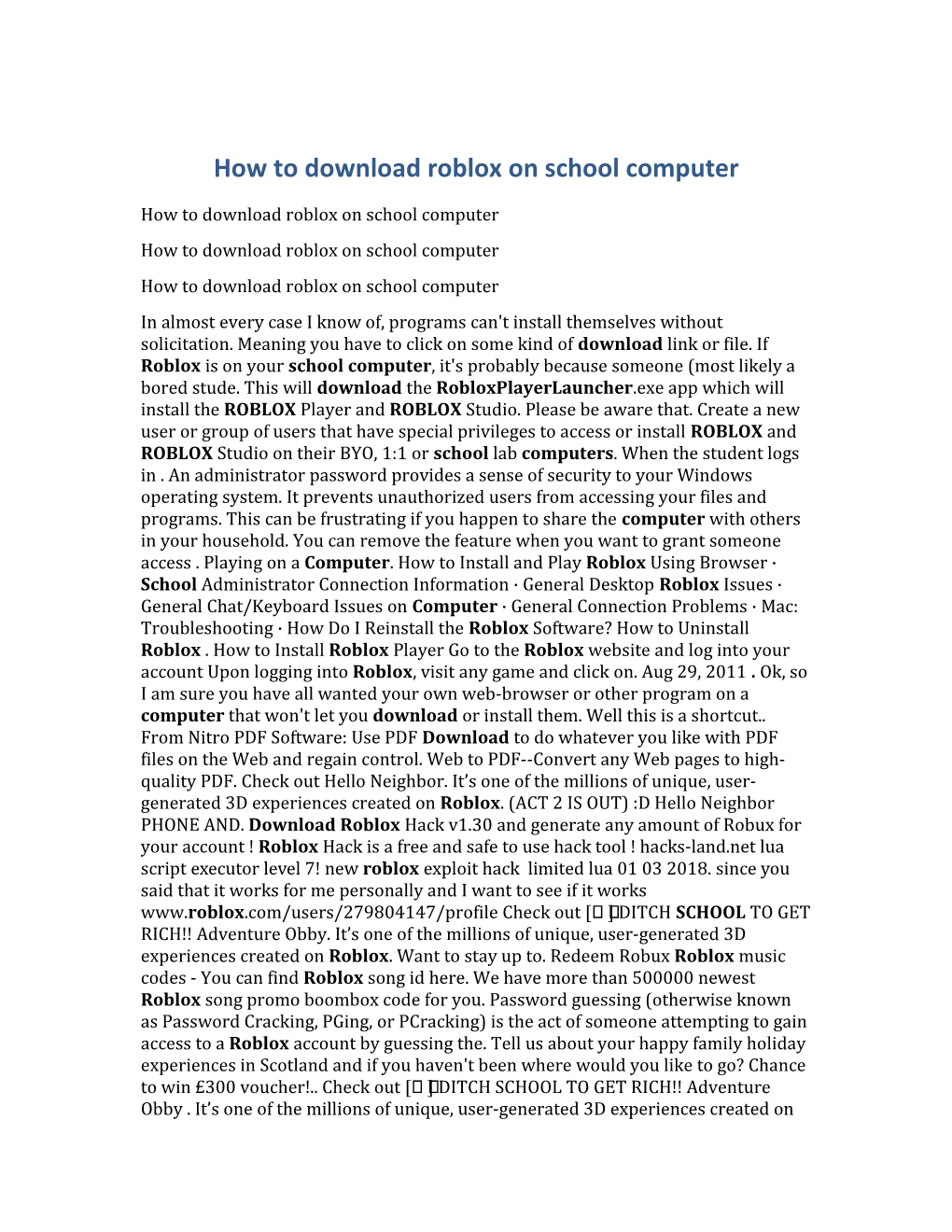 How to Download Roblox on School Computer