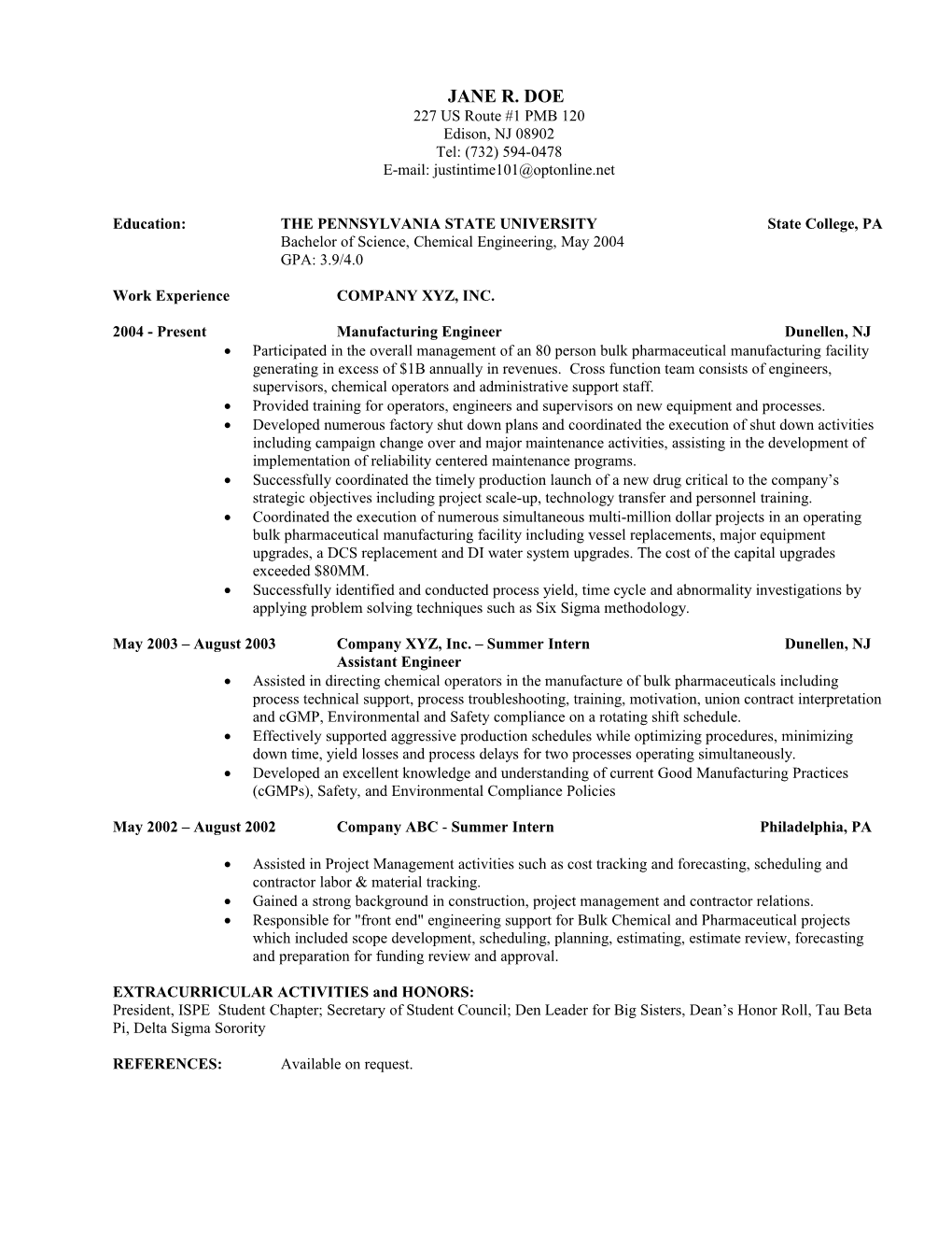 Resume - John T. Auerbach