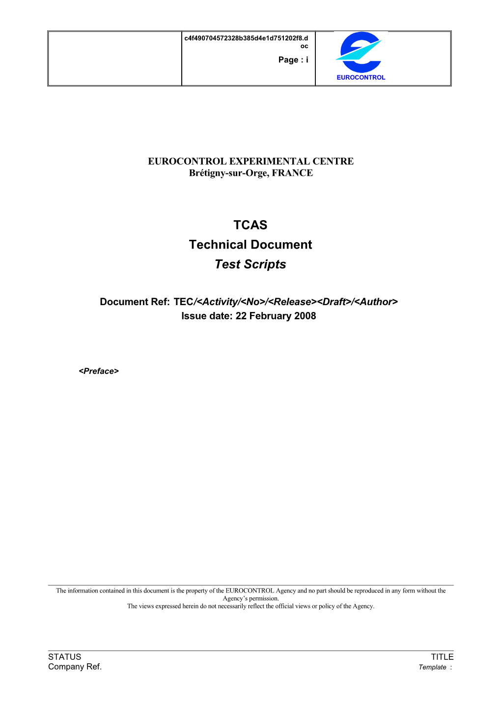 TCAS Test Scripts