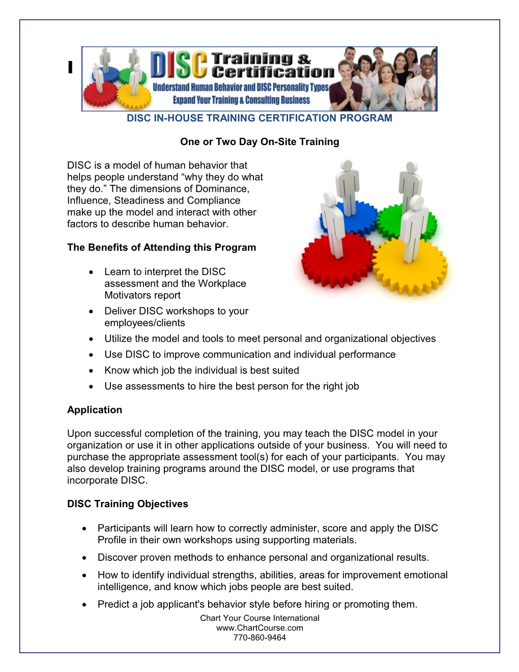 Disc Certification Training Program