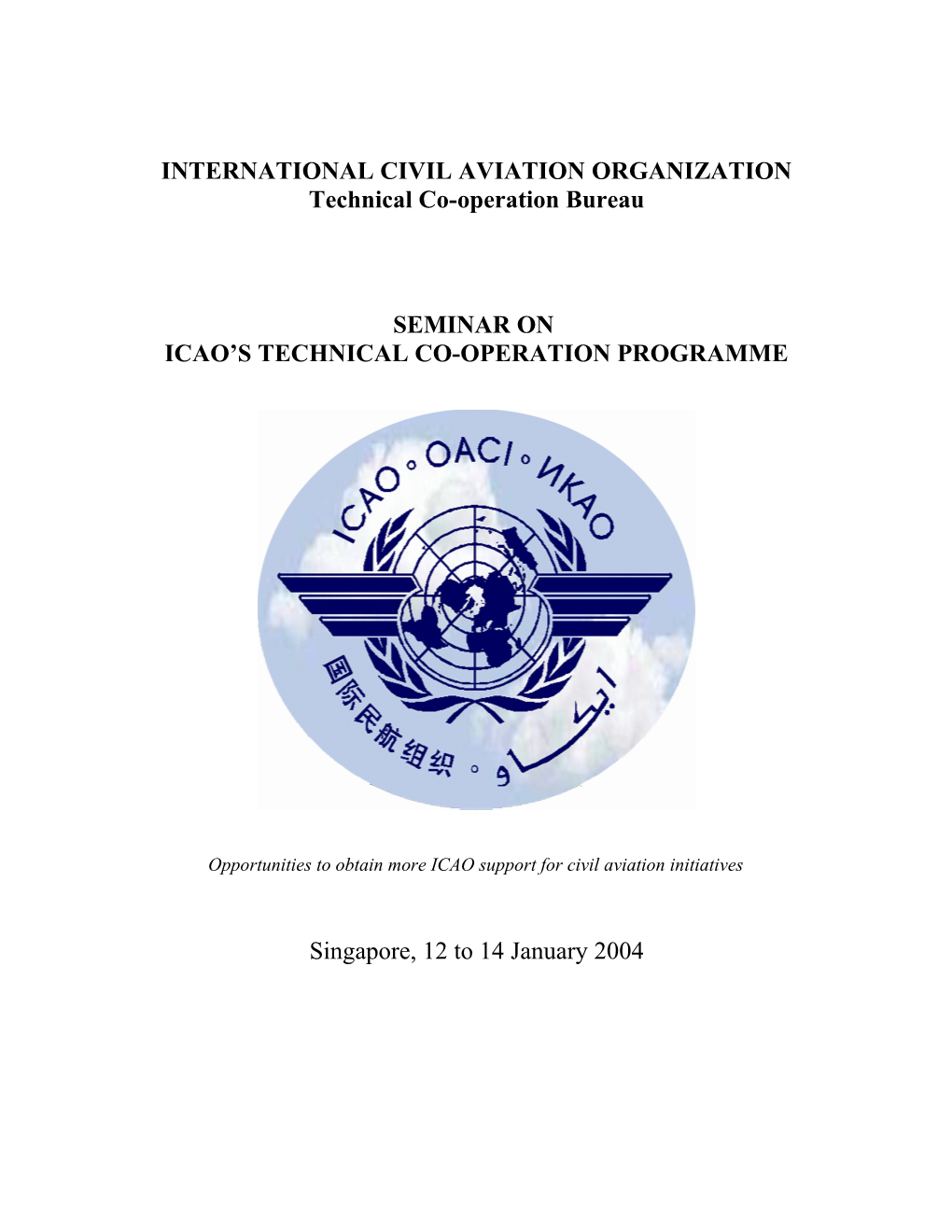 Seminar on ICAO's Technical Co-Operation Programme