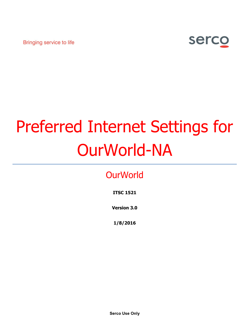Ourworld-NA Preferred Internet Settings