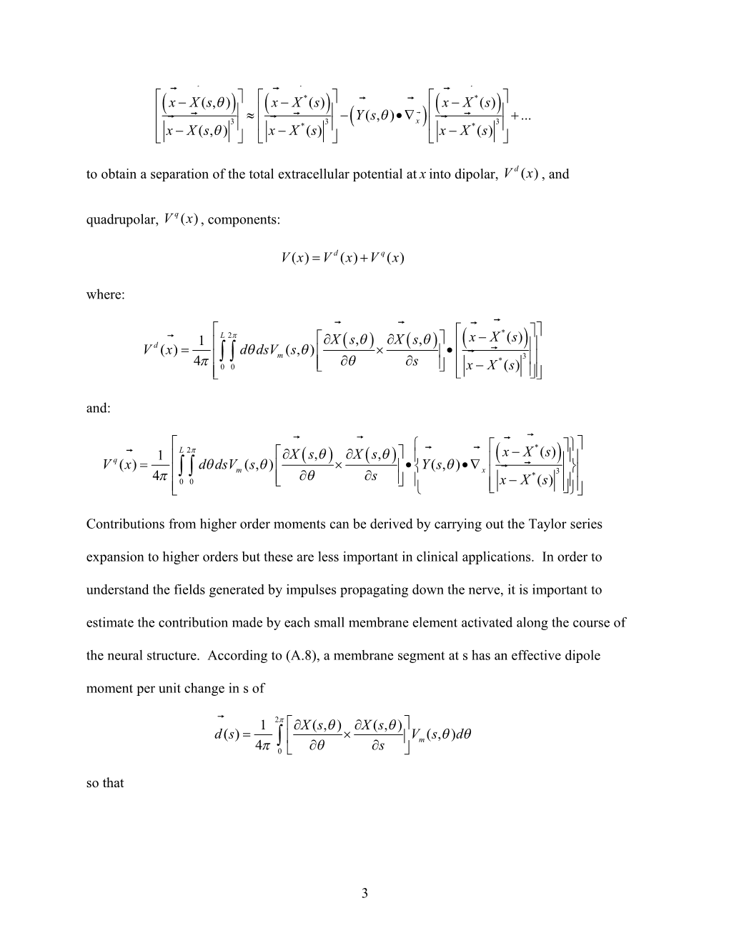 Appendix A: Derivation of Dipole Moment and Quadrupole Moments Associated with Membrane