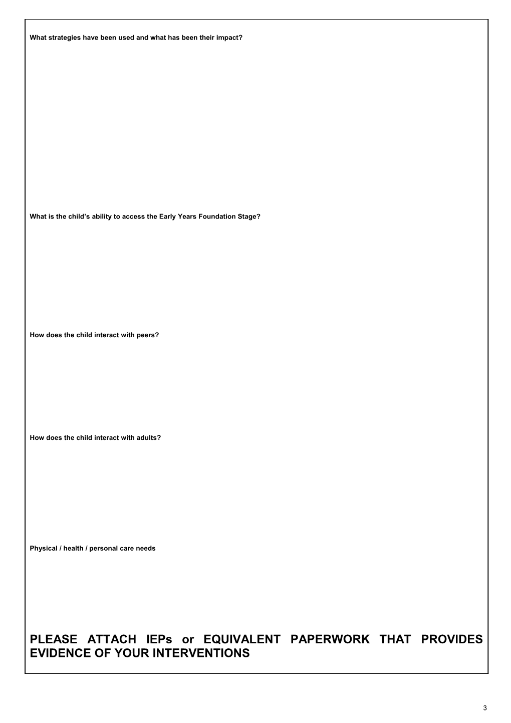 Circular 108-10 Bromley Early Support Pre-School Panel Referral Form