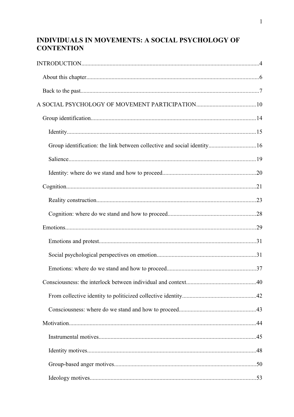 Why People Participate in Social Movements