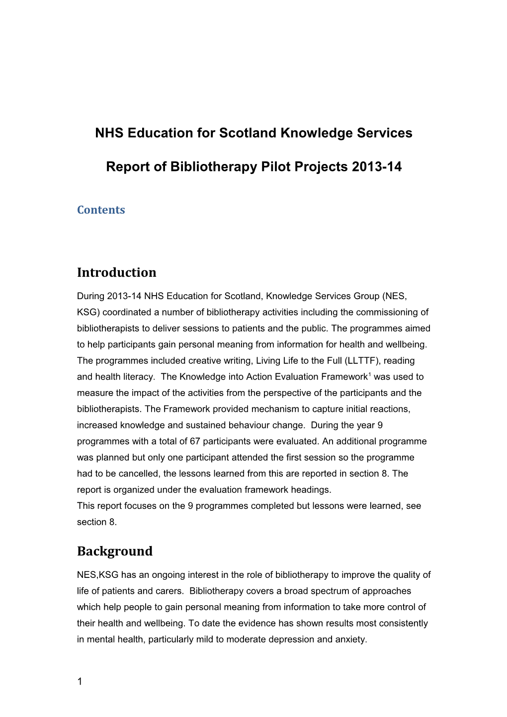 NHS Education for Scotland Knowledge Services