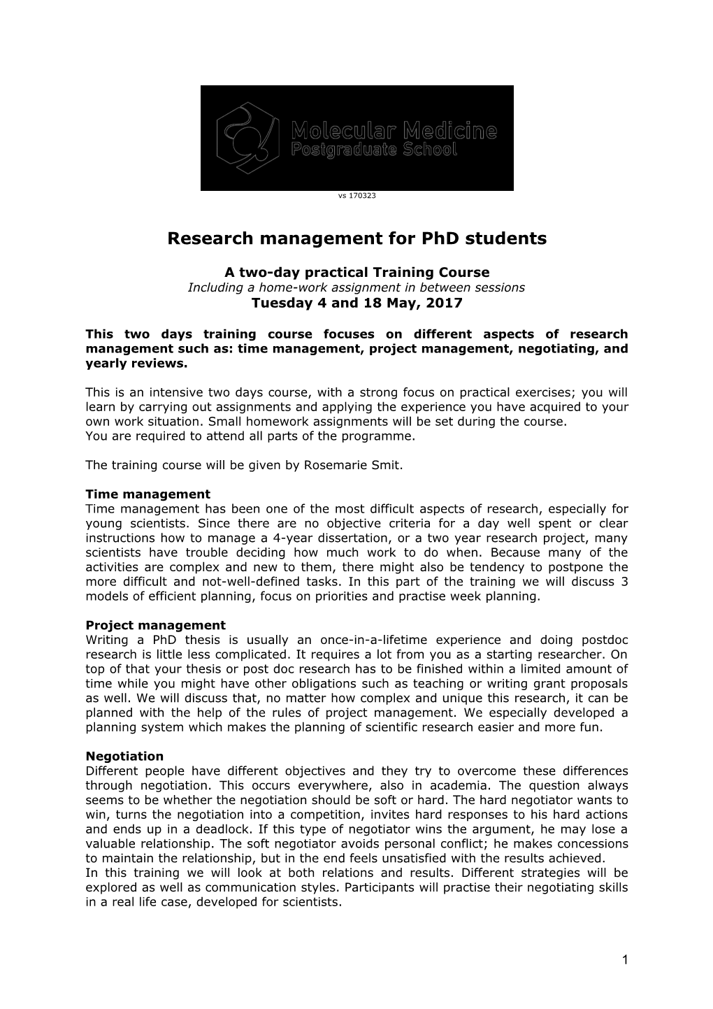 Research Management for Phd Students