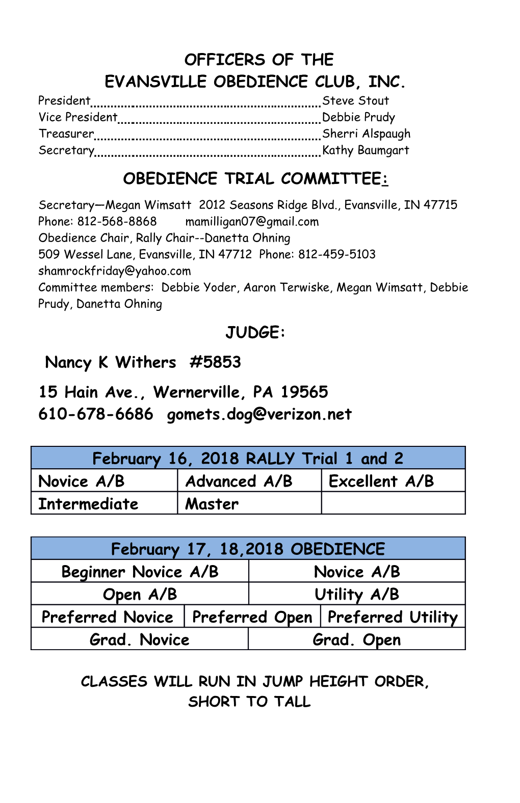All-Breed OBEDIENCE and RALLY