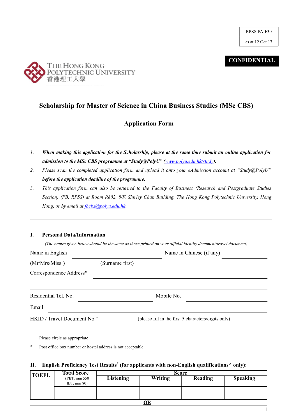 Scholarship for Master of Science in China Business Studies (Msc CBS)