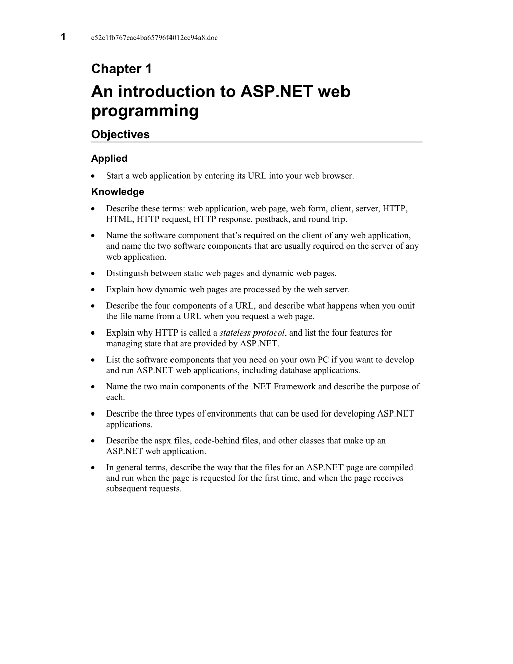 An Introduction to ASP.NET Web Programming