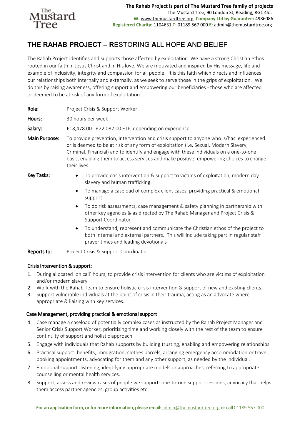 To Manage a Caseload of Complex Client Cases, Providing Practical & Emotional Support